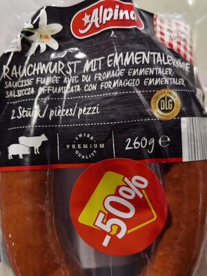 Rauchwurst mit Emmentalerkäse