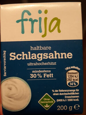 Haltbare Schlagsahne