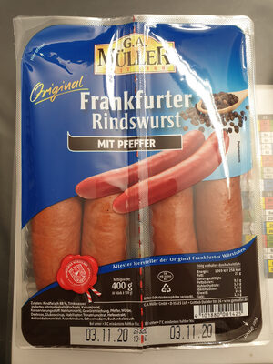 Frankfurter Rindswurst mit Pfeffer