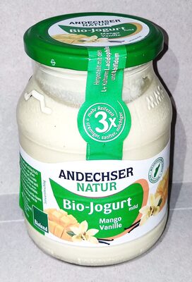 Andechser Natur Bio Jogurt mild Mango-Vanille 4104060011030 Bio Jogurt mild Mango-Vanille