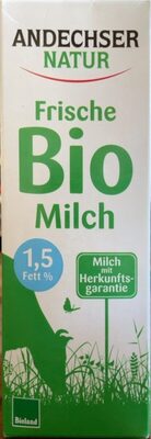 Frische Biomilch 1,5% Fett