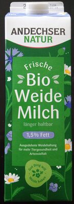 Andechser Bio Milch 1,5% Fett