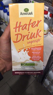 Boisson à l'avoine non sucrée