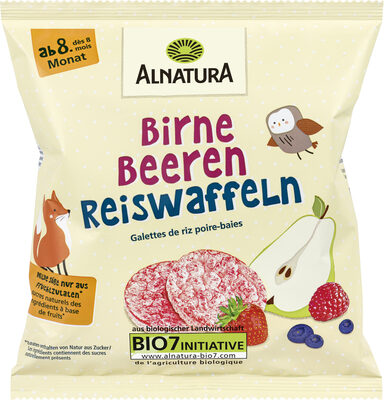 Birne Beeren Reiswaffeln