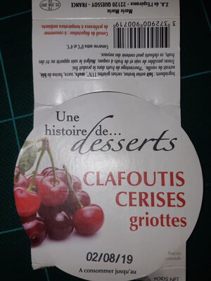 Clafoutis cerises griottes