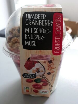 Frühstücksmüsli Himbeer-Cranberry mit Schoko-Knusper-Müsli