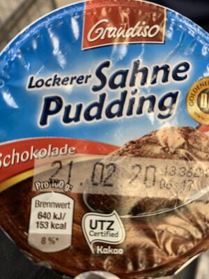 Sahne Pudding Schokolade