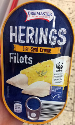 Heringsfilets in Eier-Senf-Creme