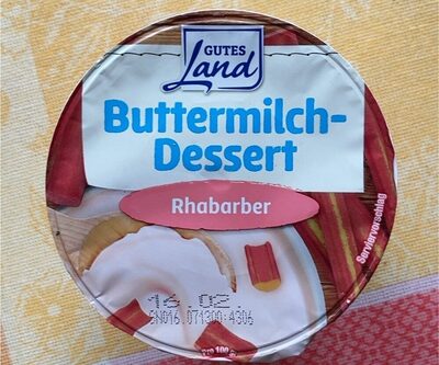 Buttermilchdessert Rhabarber