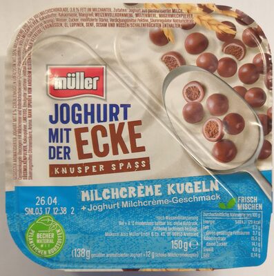 Joghurt mit der Ecke Milcrème Kugeln