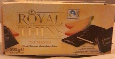 Mango flavor chocolate thins