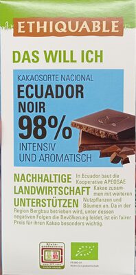 Ecuador madagascar noir 98%