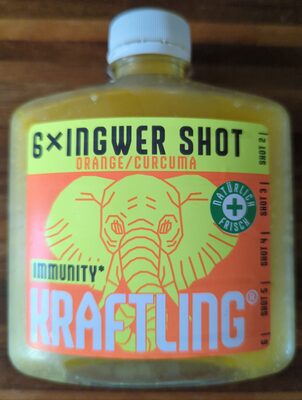 Kraftling Ingwer Shot Orange/Curcuma