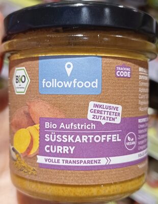 Followfood Bio Aufstrich Süßkartoffel Curry 4260655551159 Bio Süßkartoffelaufstrich