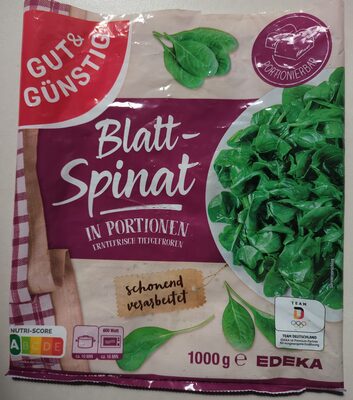 Blattspinat in Portionen