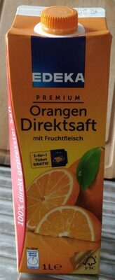 Orangendirektsaft mit Fruchtfleisch