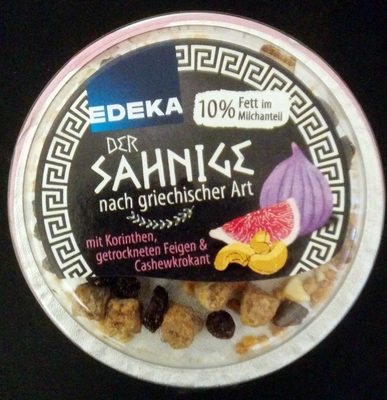 Der Sahnige mit Korinthen, getrockneten Feigen & Cashewkrokant
