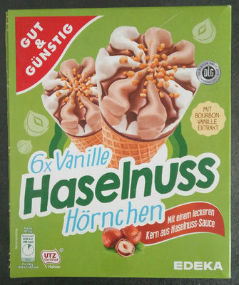 Waffeleis Haselnuss Hörnchen