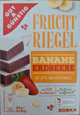 Fruchtriegel Banane Erdbeere