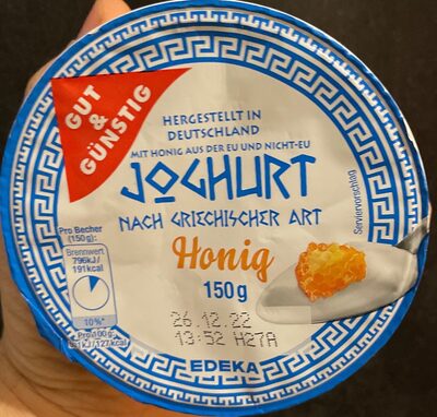 Joghurt nach Griechischer Art Honig