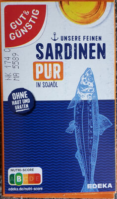 Sardinen pur in Sojaöl