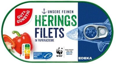 Heringsfilets in Paprikacreme