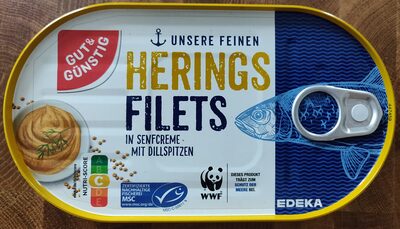 Heringsfilets in Senfcreme mit Dillspitzen