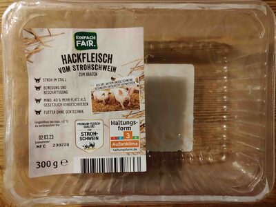Hackfleisch vom Strohschwein
