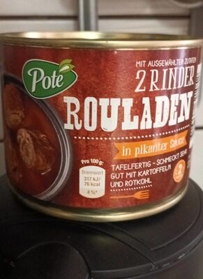 2 Rinder Rouladen in pikanter Sauce