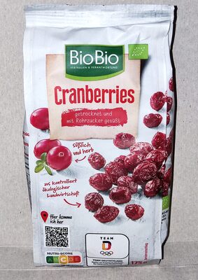 Bio-Cranberries, getrocknet & gezuckert