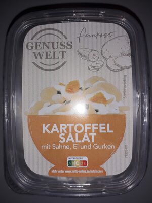 Kartoffelsalat mit Sahne, Ei und Gurken