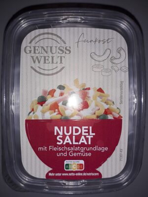 Nudelsalat mit Fleischsalatgrundlage und Gemüse