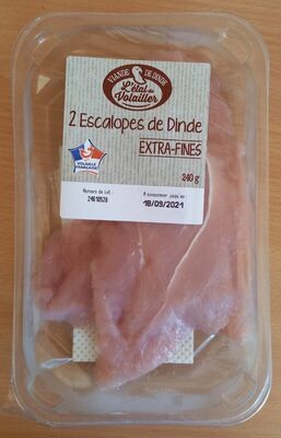 2 Escalopes extra-fines de Dinde