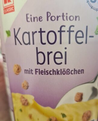 kartoffel-brei mit fleischklößchen