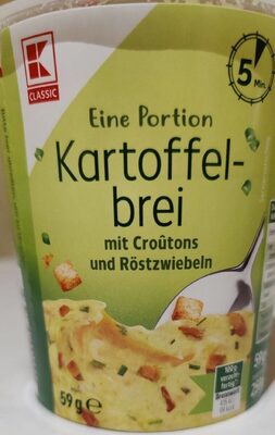 5-Minuten: Kartoffelbrei mit Croutons und Röstzwiebeln