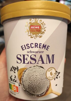 Eiscreme Schwarzer Sesam