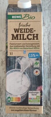 Rewe Bio frische Weide-Milch