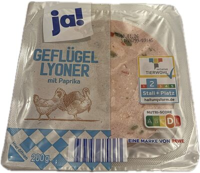 Geflügel Lyoner mit Paprika