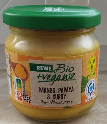 Mango Papaya und Curry Streichcreme