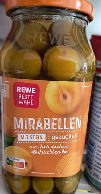 Mirabellen, mit Stein, gezuckert