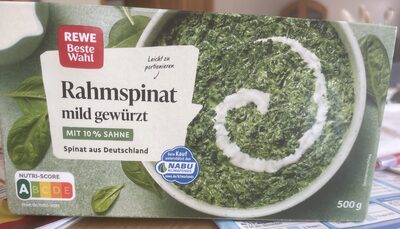 Rahmspinat mild gewürzt