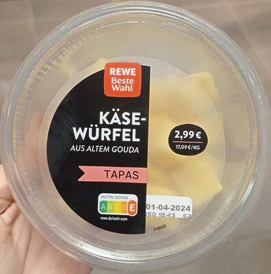 Käse-Würfel aus altem Gouda