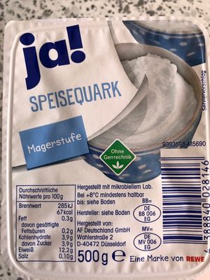 Speisequark Magerstufe