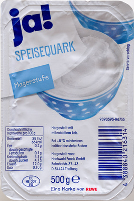 Quark Speisequark Magerstufe