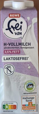 H-Vollmilch 3,5 % Fett, Laktosefrei