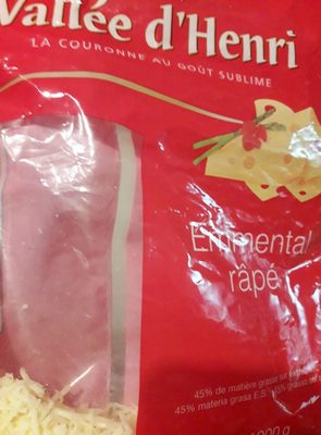 Emmentaler Râpé Vallée D'Henri 1 KG, 1 Pièce