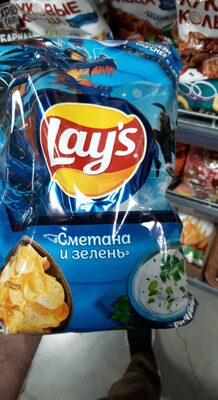 Чипсы со вкусом сметаны и зелени