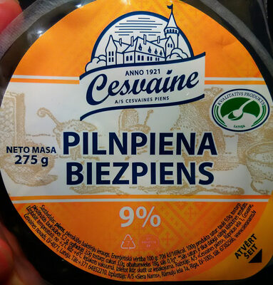 9% pilnpiena biezpiens