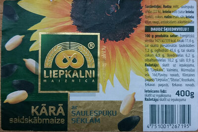 Saldskābmaize Kārā, ar saulespuķu sēklām