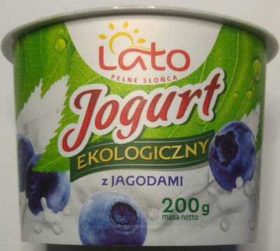 Jogurt ekologiczny z jagodami